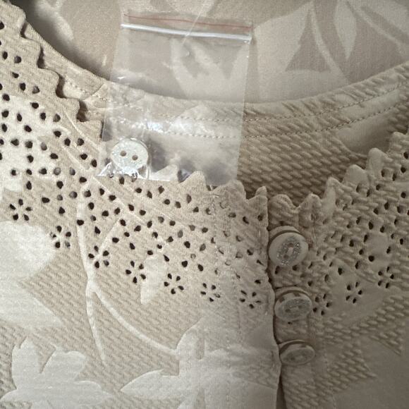 Adriace Dilafield Top Womens Size XXL Green Laser 2fer Long Sleeve Tunic Top - Picture 4 of 16